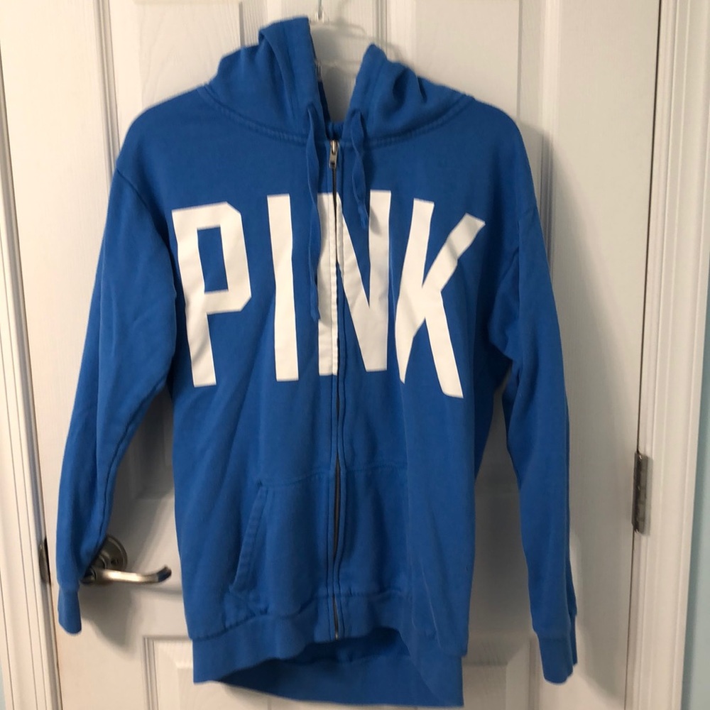 Pink VS Hoodie bright blue and Grey vip up hoodie